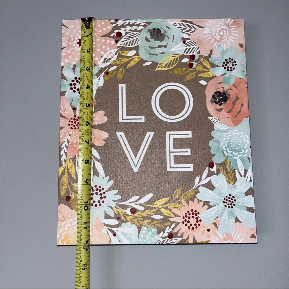 Floral Love Canvas Wall Art 10x12